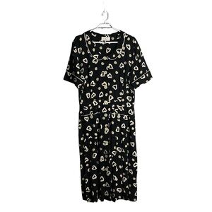 Elegance Paris Vintage Women's Polka Dot/Hearts Print Dress